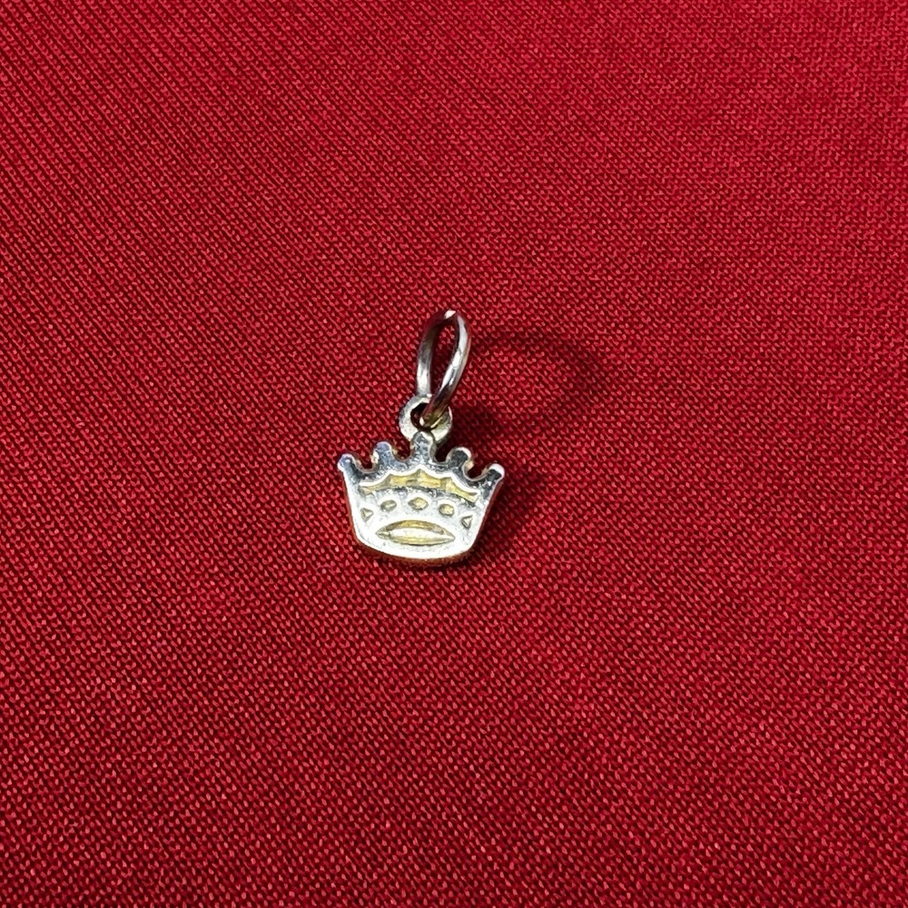 Tiny Gold Tone- Crown Charm - Necklace or Bracelet Charm